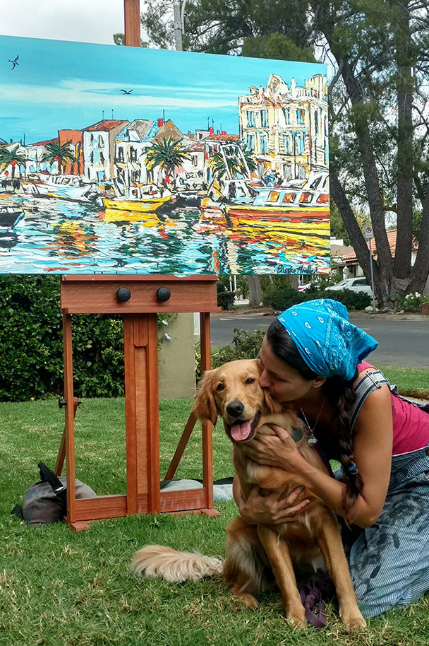 A Dog Named Mango visits Art Studio