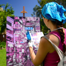 preparing to paint Buzz and Flow