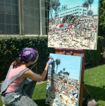Harker painting Laguna in Love & Summer in Stride