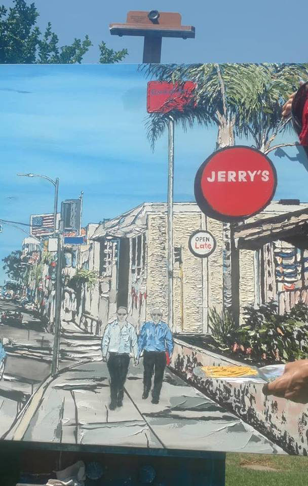Brooke Harker painting “Walks in Time 2”