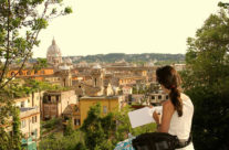 a view of Rome with Brooke Harker sketching
