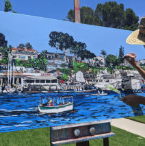 Brooke Harker painting “Nautical Hearts”