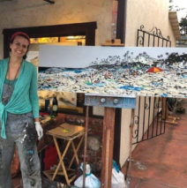 Brooke Harker at Lu Martin Galleries with “Laguna Days” in process