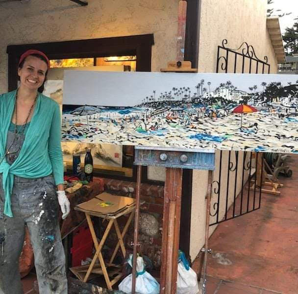 Brooke Harker at Lu Martin Galleries with “Laguna Days” in process