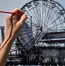 Painting the ferris wheel in “Days Gone By”