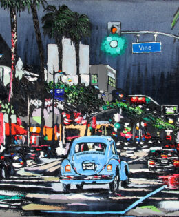 “No Punch Backs” | 25″ x 30″ | ink oil and acrylic on canvas | by Brooke Harker