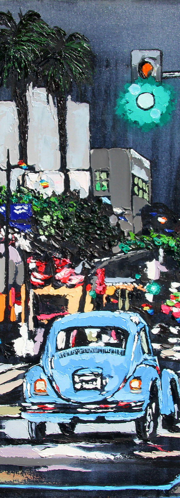 “No Punch Backs” | 25″ x 30″ | ink oil and acrylic on canvas | by Brooke Harker