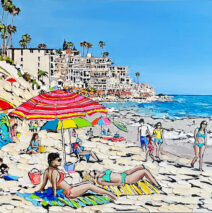 Sun-baked Siesta | 32 x 45 | ink, oil & acrylic on canvas | Brooke Harker | SOLD