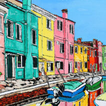 Finding Rainbows | by Brooke Harker | 36″ x 48″ | ink, oil & acrylic on canvas