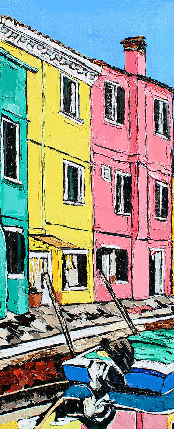 Finding Rainbows | by Brooke Harker | 36″ x 48″ | ink, oil & acrylic on canvas