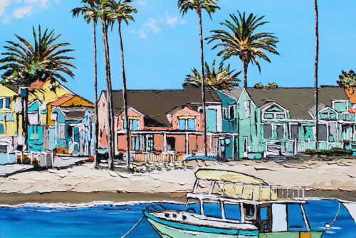 Funday Monday | by Brooke Harker | 36″ x 36″ | ink, oil & acrylic on canvas