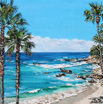 “My Tide” | by Brooke Harker | 36″x 48″ | ink, oil & acrylic on canvas