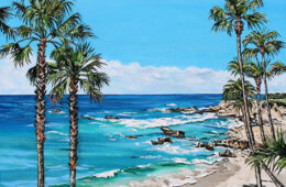 “My Tide” | by Brooke Harker | 36″x 48″ | ink, oil & acrylic on canvas