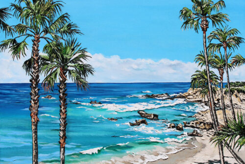 “My Tide” | by Brooke Harker | 36″x 48″ | ink, oil & acrylic on canvas