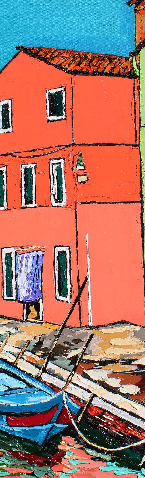 “Poesia del colore” | by Brooke Harker | 36″x 36″ | ink, oil & acrylic on canvas | SOLD