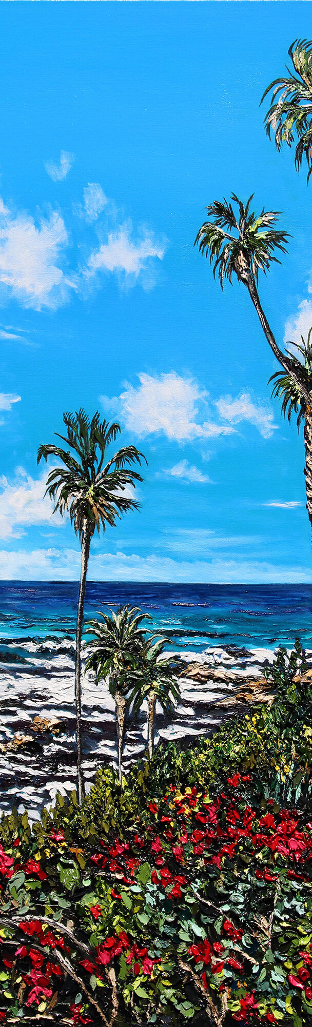 Time to Bloom | by Brooke Harker | 48″ x 30″ | ink, oil & acrylic on canvas