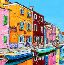 Untethered Dreams | by Brooke Harker | 36″ x 36″ | ink, oil & acrylic on canvas